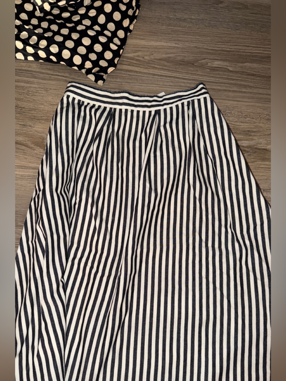 life in progress Black and White Vertical Stripe Skirt
